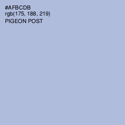 #AFBCDB - Pigeon Post Color Image